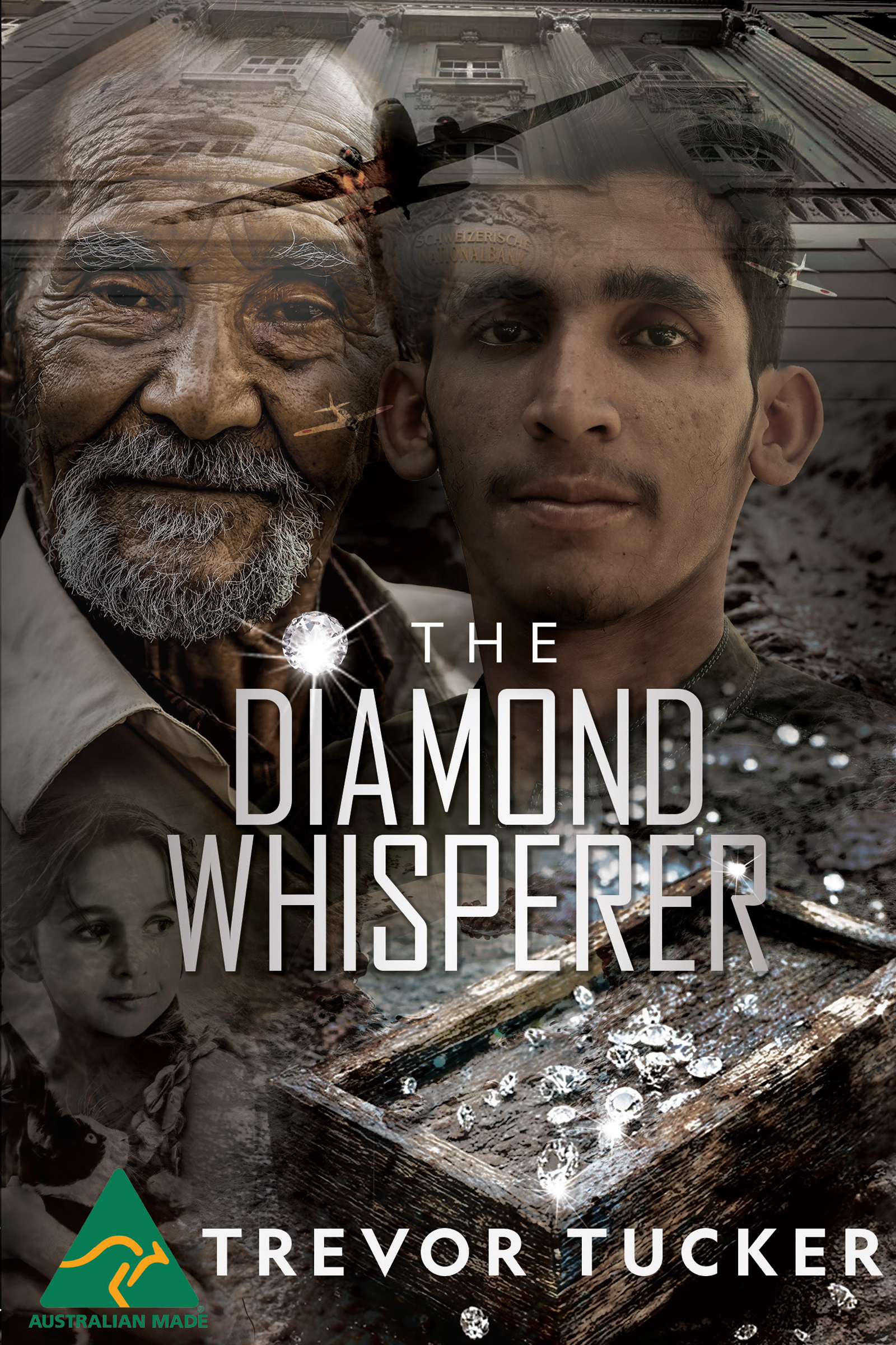 The_Diamond_Whisperer_Cover Book cover of The Diamond Whisperer — a WWII mystery thriller about missing diamonds, murder, and international intrigue.
